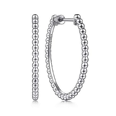 Gabriel & Co Sterling Silver Bujukan 30mm Oval Hoops