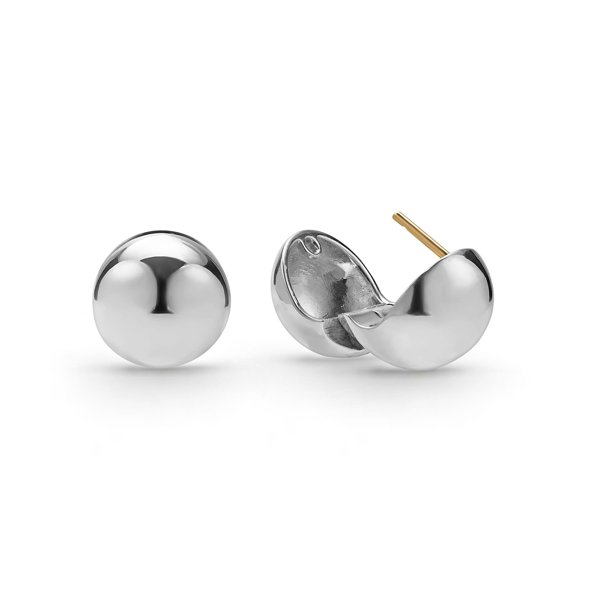 Lagos Sterling Silver Caviar Bubbly Round Huggies
