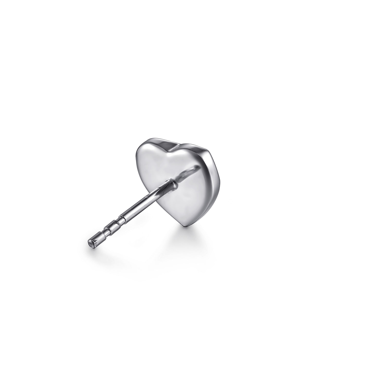 Gabriel & Co. Sterling Silver Heart Diamond-Cut Studs