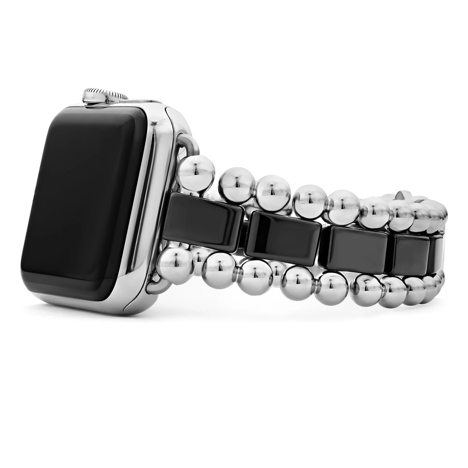 Lagos Stainless Steel & Black Ceramic Smart Watchband