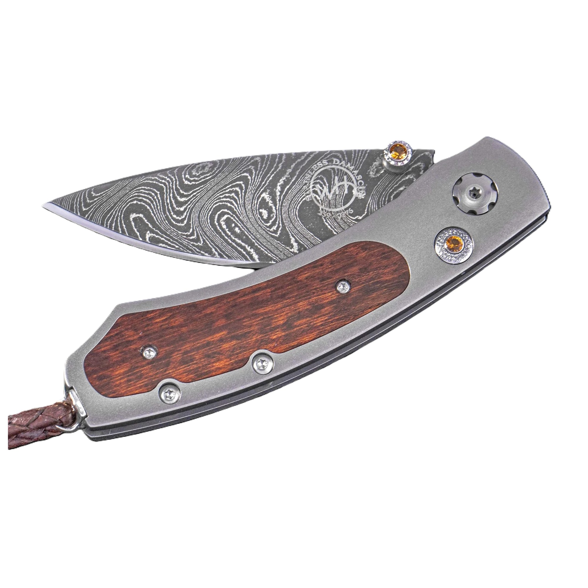 William Henry Slither Titanium with Snakewood Folding Pocket Knife