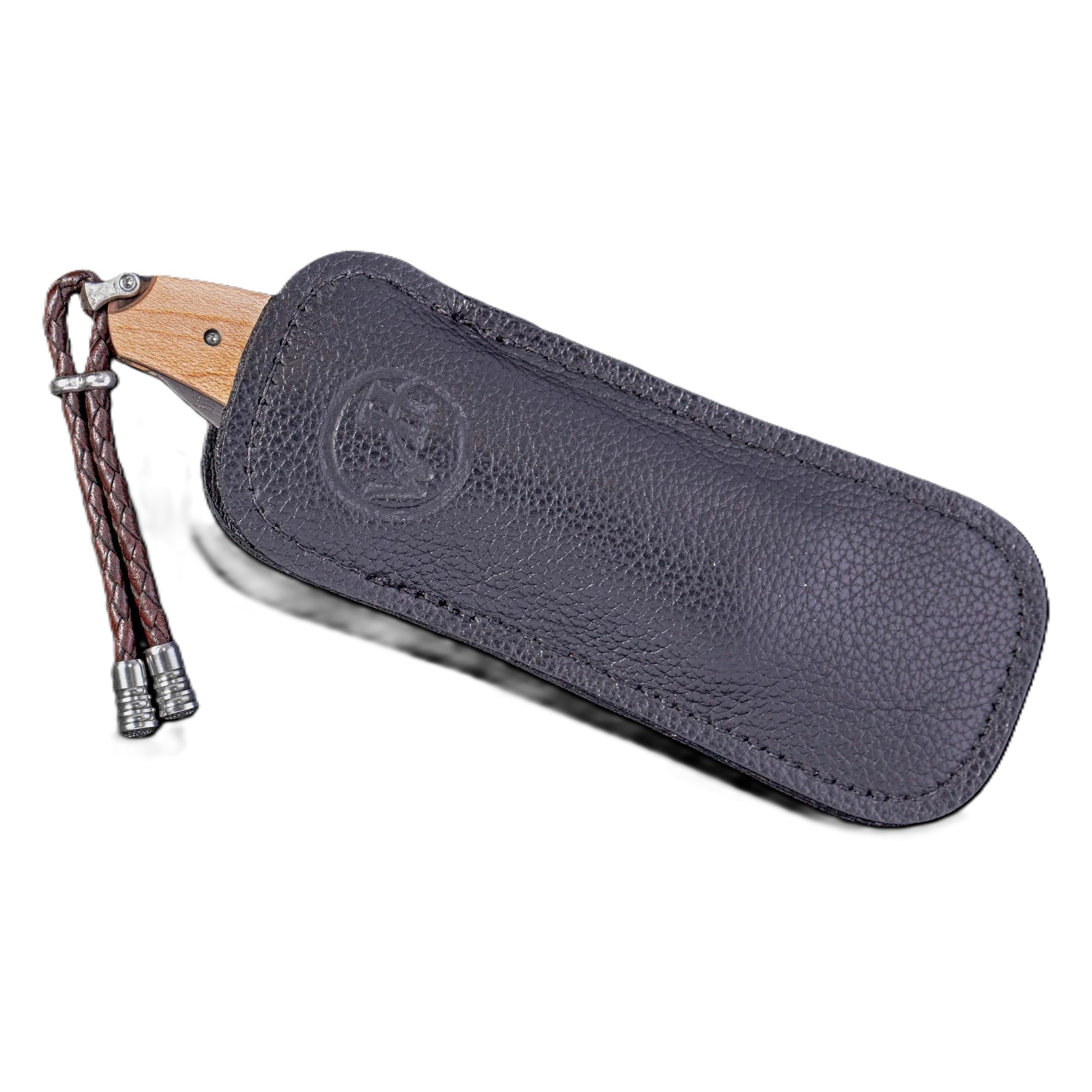 William Henry B30 Yanks Damascus Steel and Wood Folding Knife
