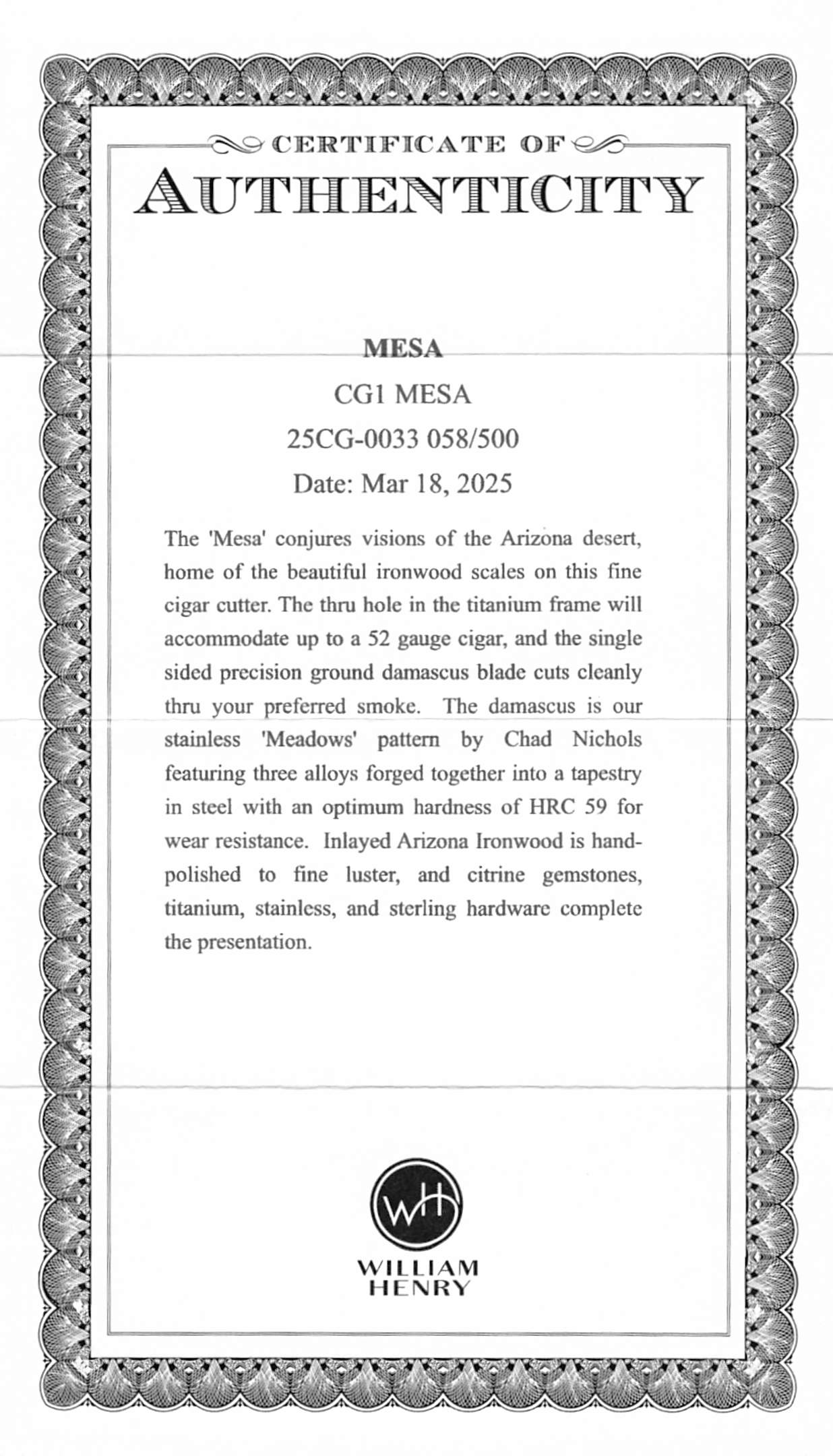 William Henry Mesa Cigar Cutter