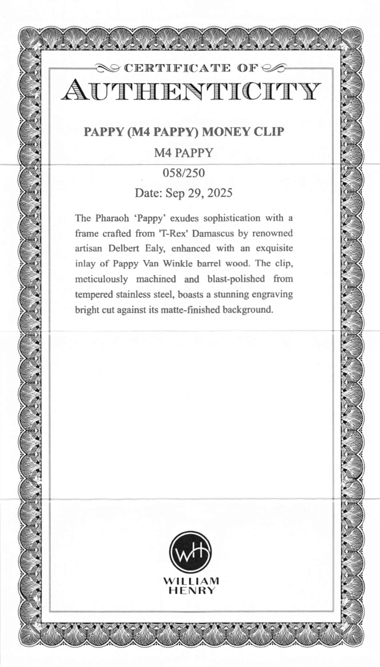 William Henry Pappy Money Clip