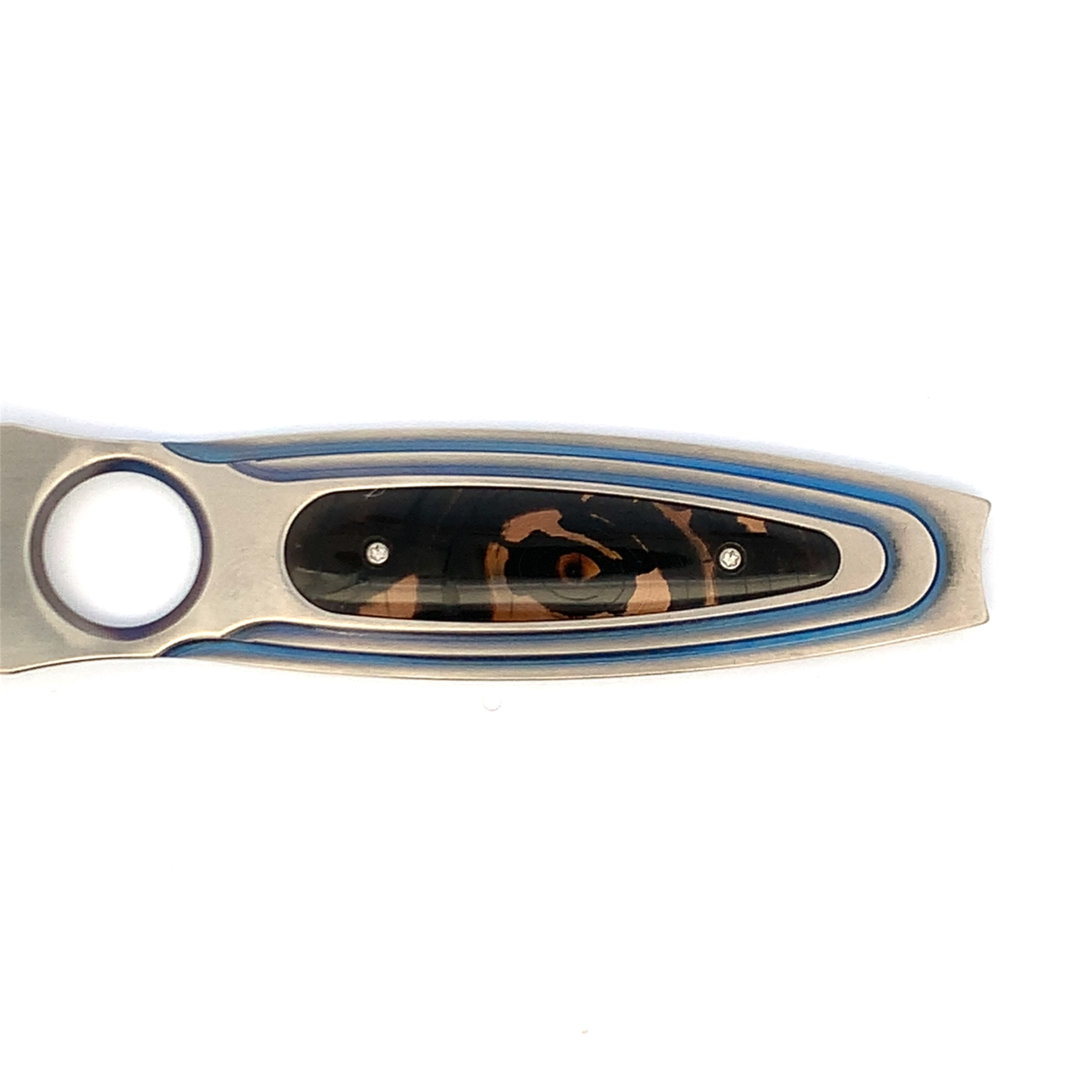 William Henry Eagle Titanium Golf Divot with Fossil Woolly Mammoth Tusk