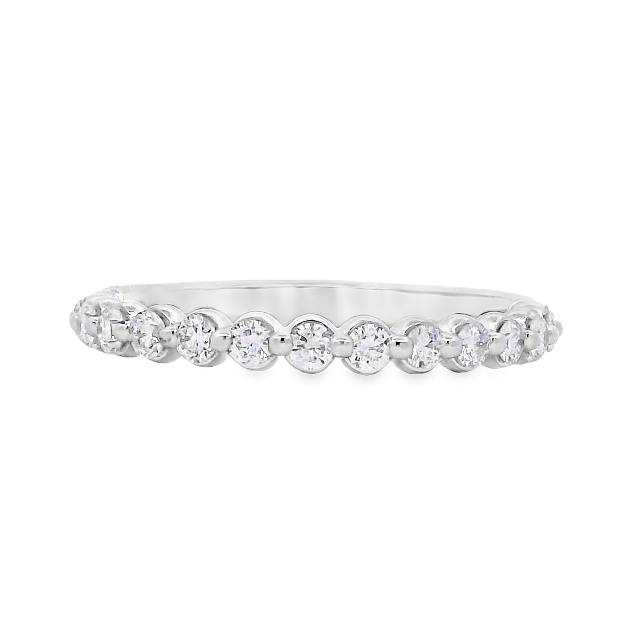 14K White Gold Lab Grown 1/2-Carat Diamond Anniversary Band