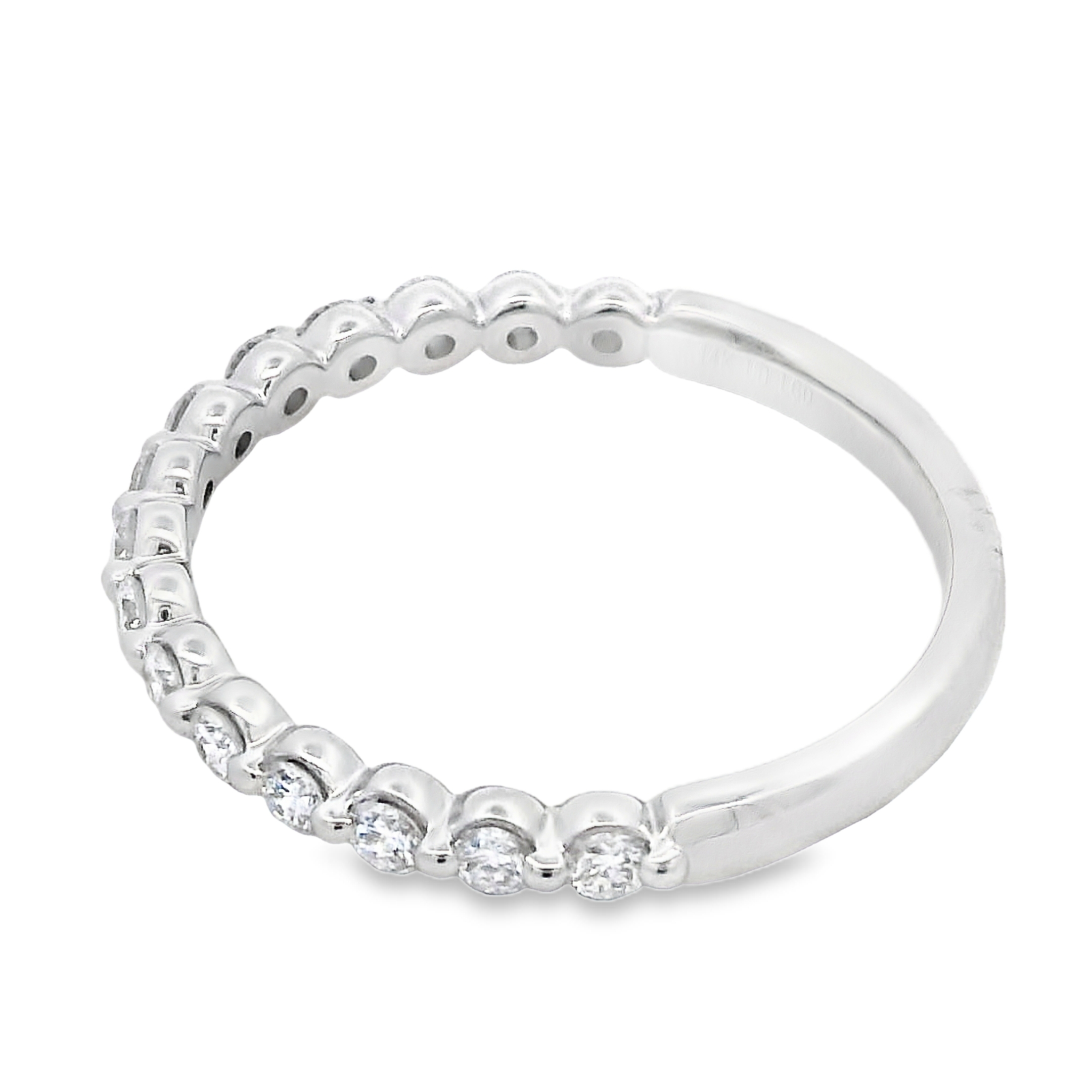 14K White Gold Lab Grown 1/2-Carat Diamond Anniversary Band