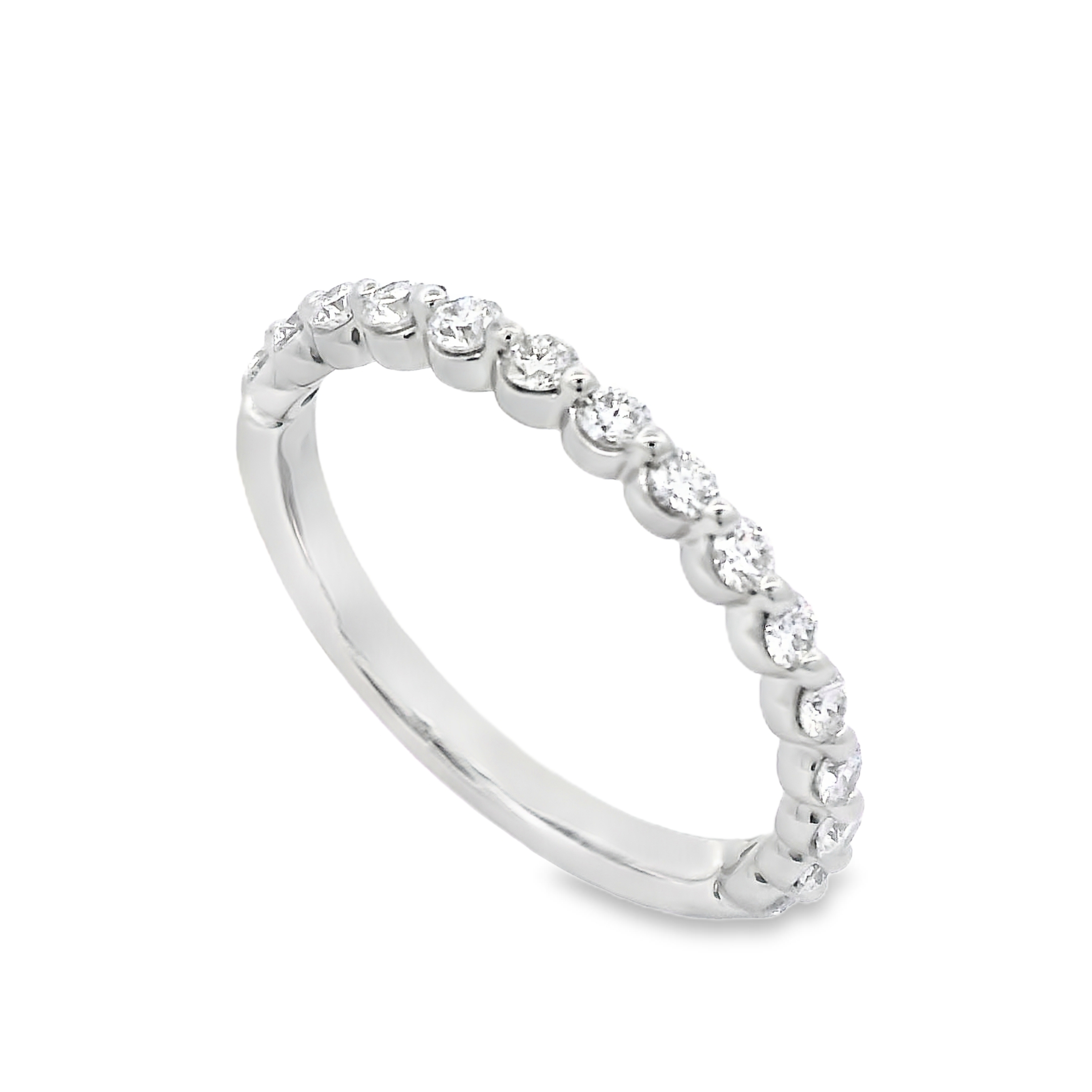 14K White Gold Lab Grown 1/2-Carat Diamond Anniversary Band