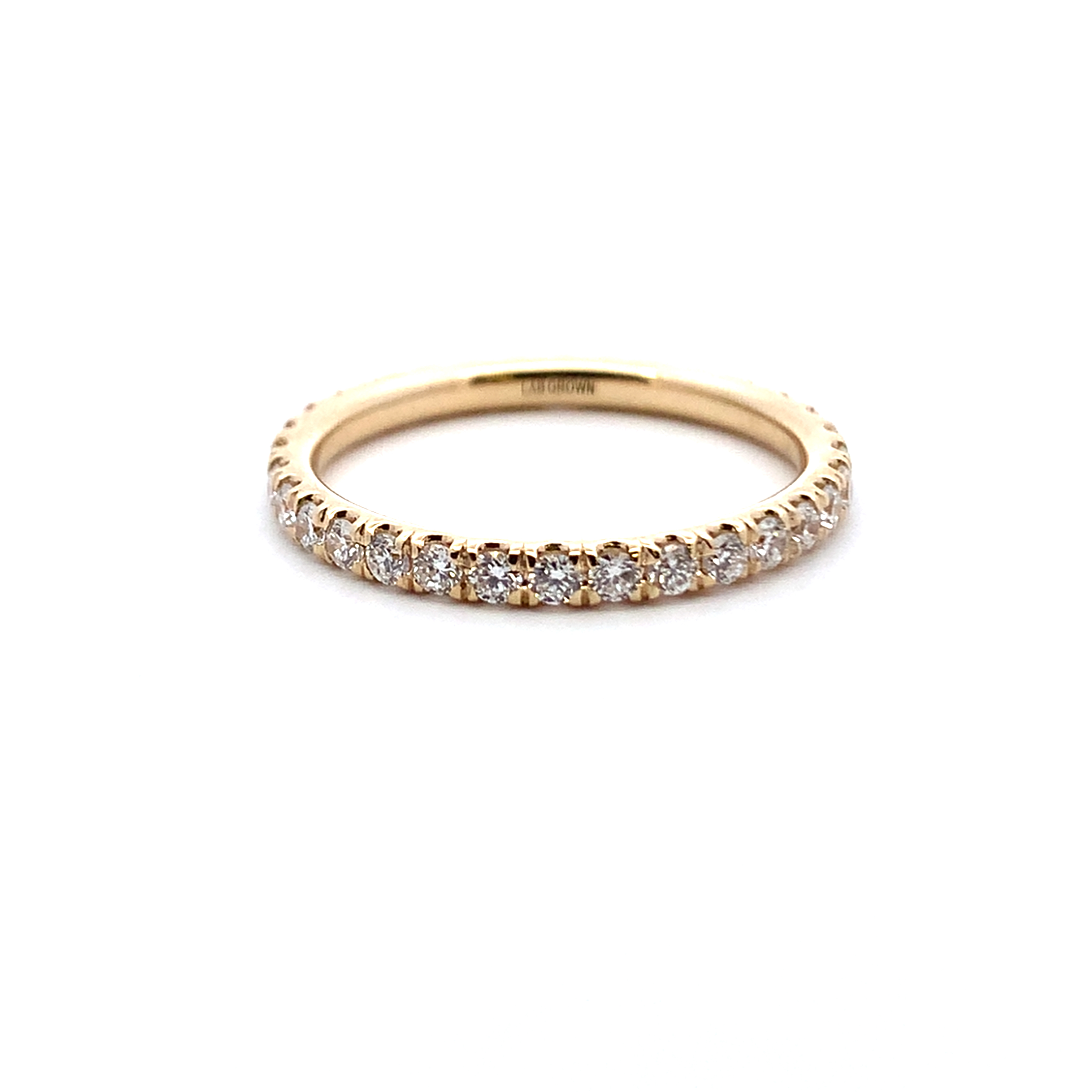 Gabriel & Co.14 Karat Yellow Gold Lab Grown Diamond Full Anniversary Band with 33 Lab Grown Round Diamonds 1.10 CTW