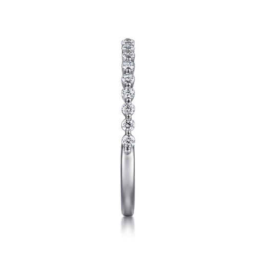 Gabriel & Co.14K White Gold Lab Grown Diamond Anniversary Band with 20 Round Lab Grown Diamonds 0.26 CTW G-H SI