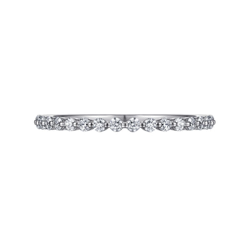 Gabriel & Co.14K White Gold Lab Grown Diamond Anniversary Band with 20 Round Lab Grown Diamonds 0.26 CTW G-H SI