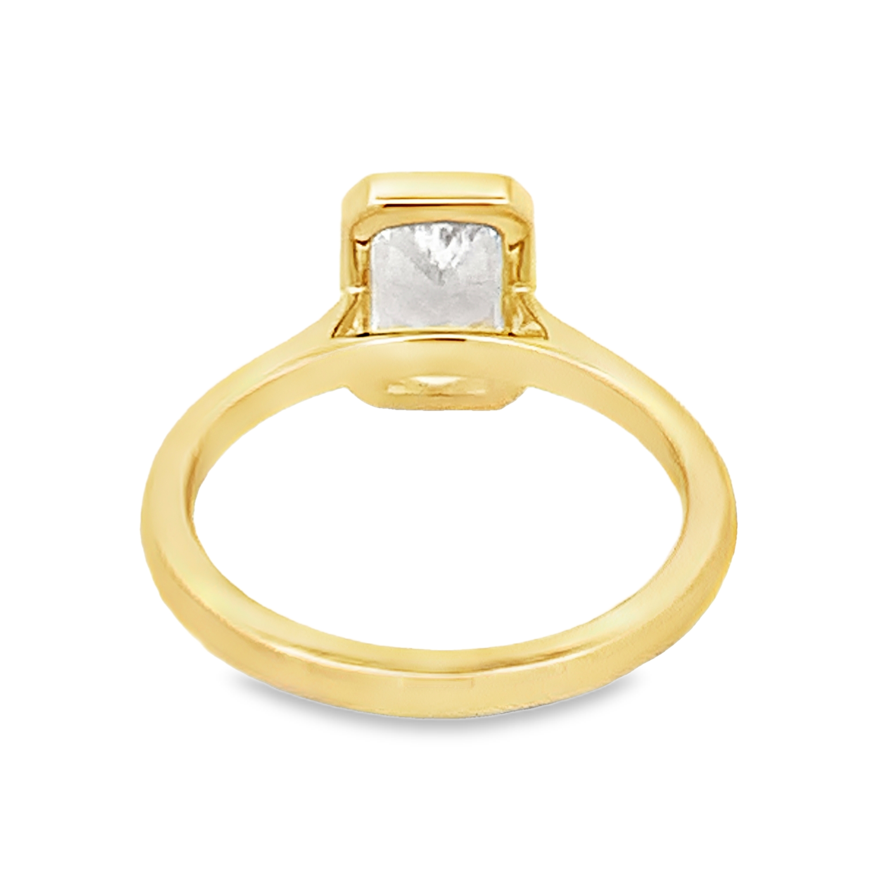 14K Yellow Gold Lab Grown Diamond Engagement Ring with 1 Lab Grown Radiant Diamond 2.00ct G VS Size 7