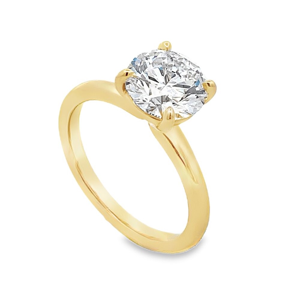 14K Yellow Gold Lab Grown Diamond Solitaire Engagement Ring