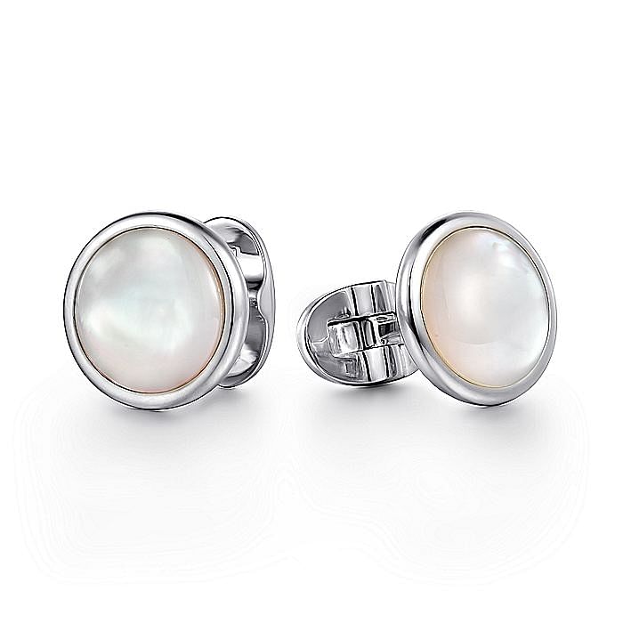Gabriel & Co. Sterling Silver Mother of Pearl Cufflinks