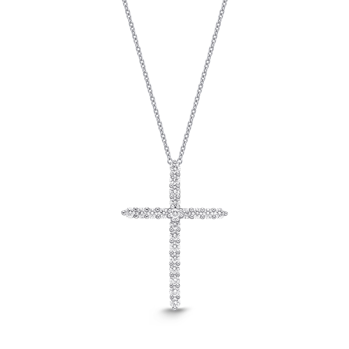 Memoire 18K White Gold Diamond Pendant Necklace