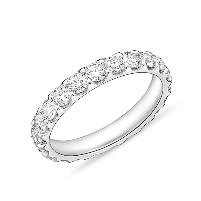 Memoire 18K White Gold Classic Wedding Ring