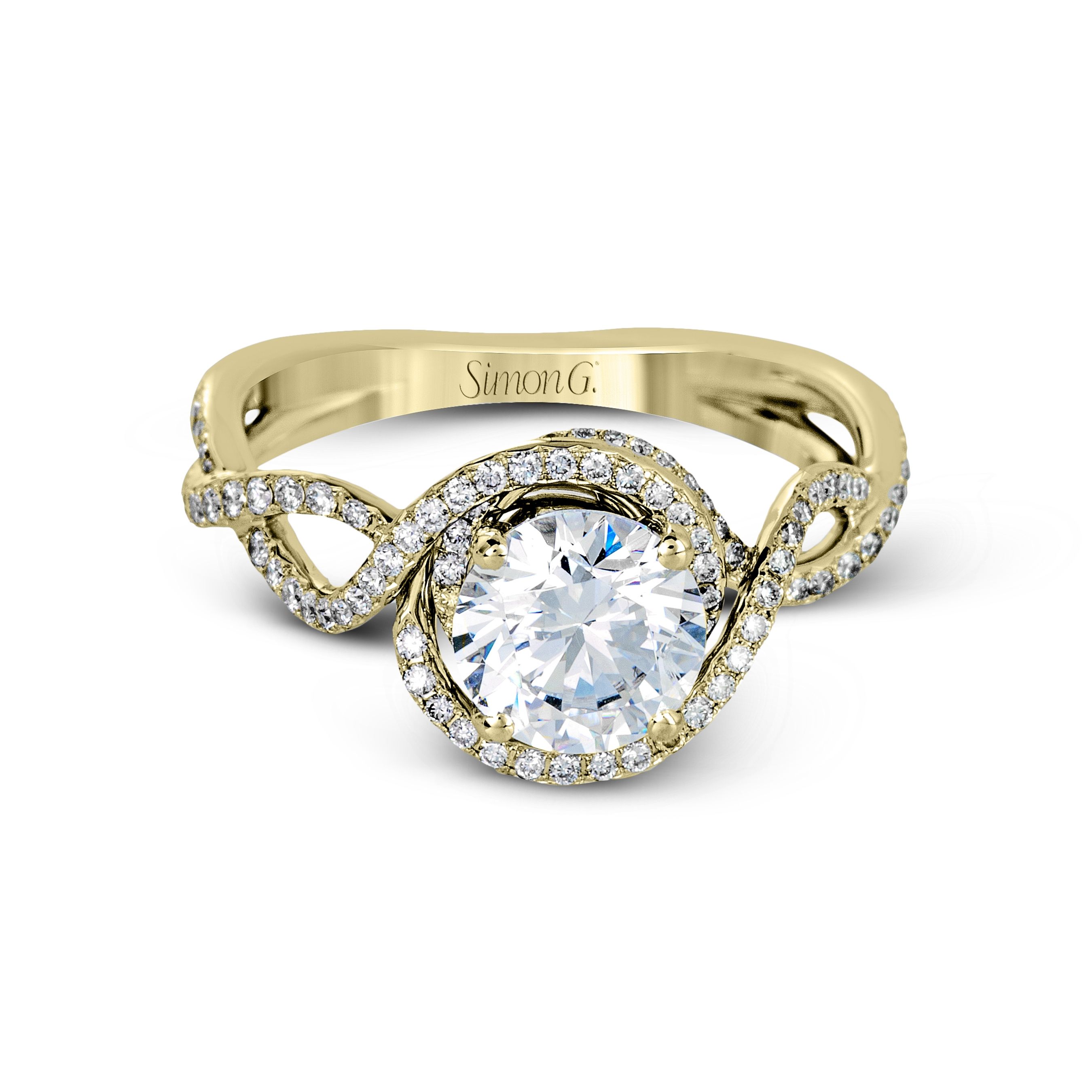 LP2304 Passion Collection Platinum Round Cut Engagement Ring