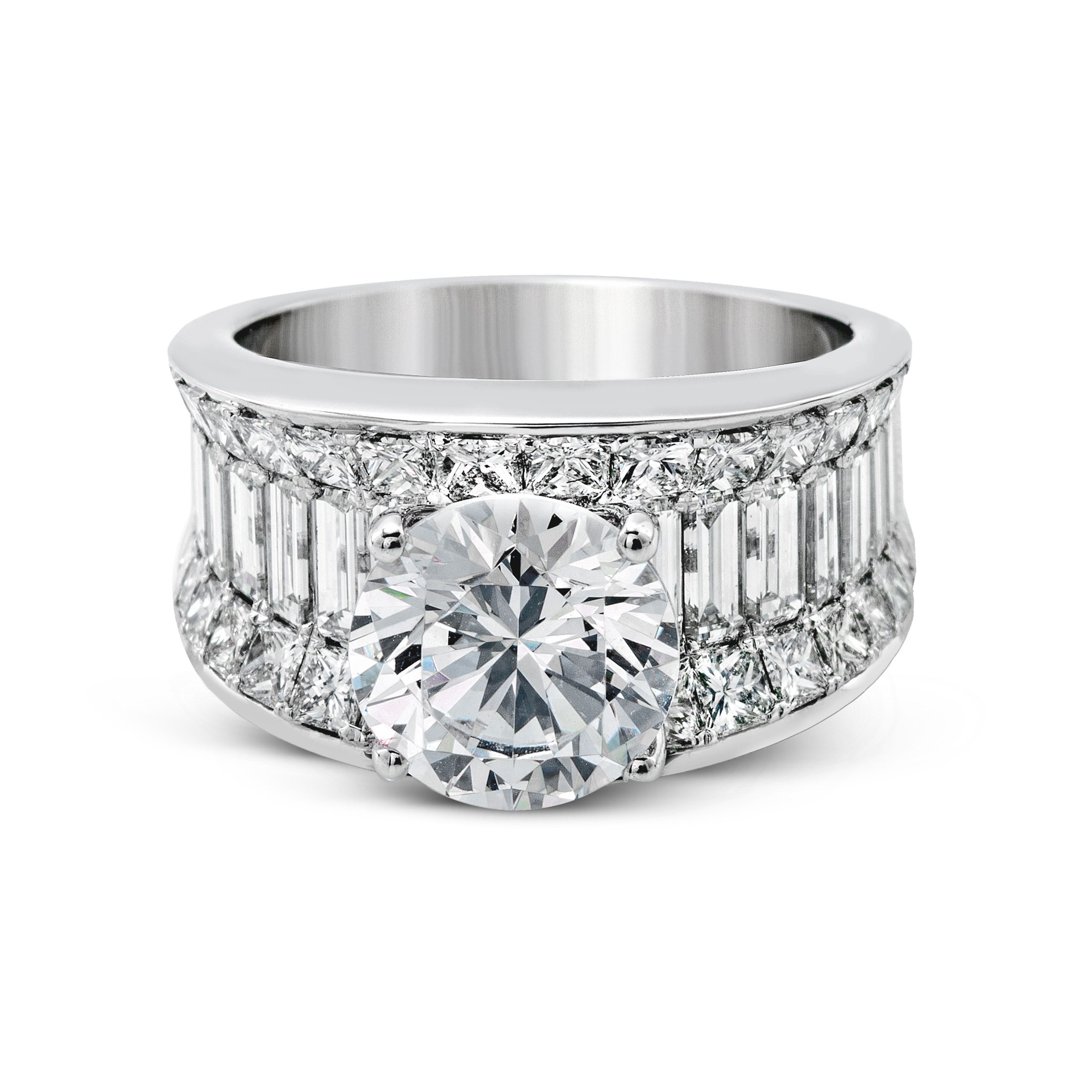 MR1922 Nocturnal Sophistication Collection Yellow Gold Round Cut Engagement Ring