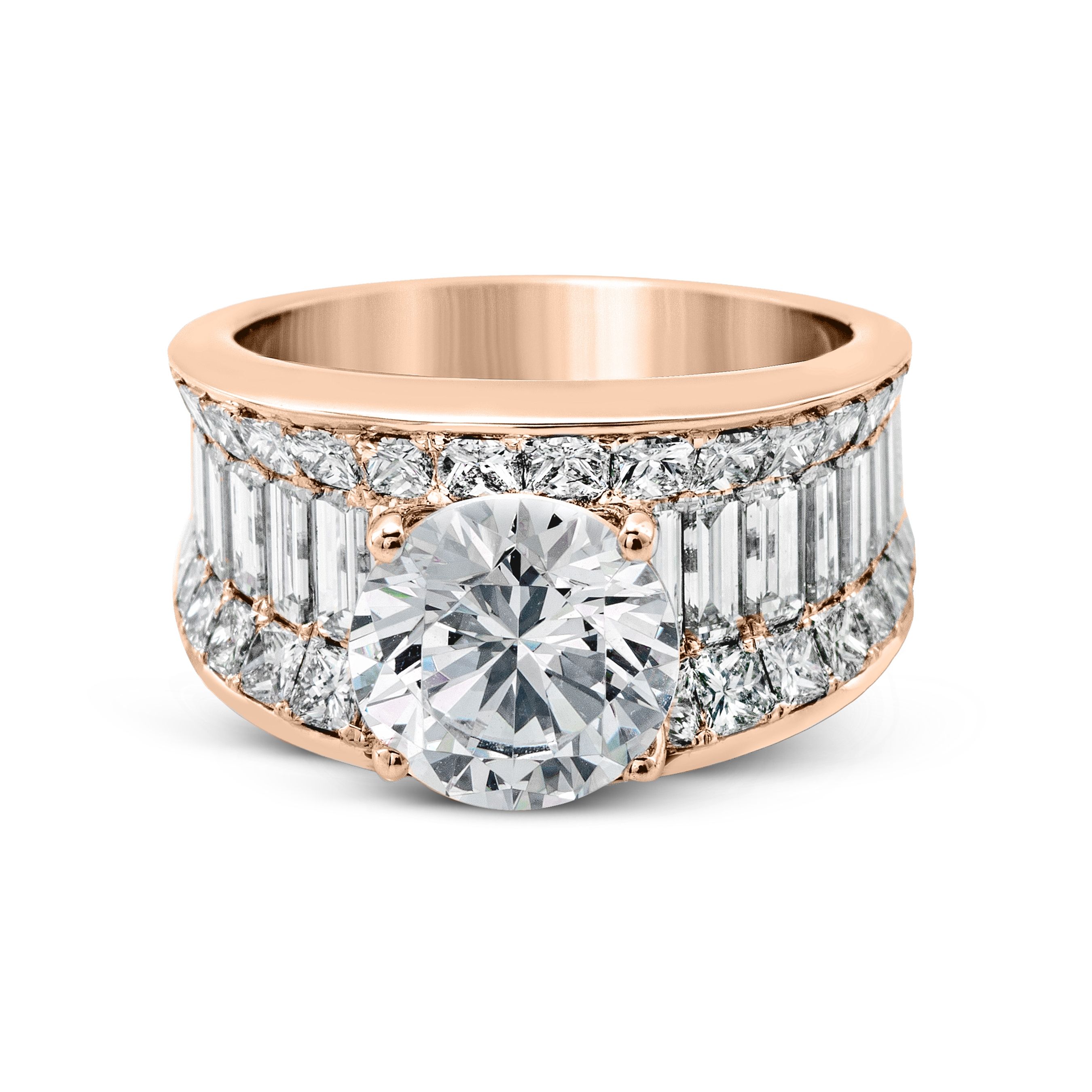 MR1922 Nocturnal Sophistication Collection Yellow Gold Round Cut Engagement Ring