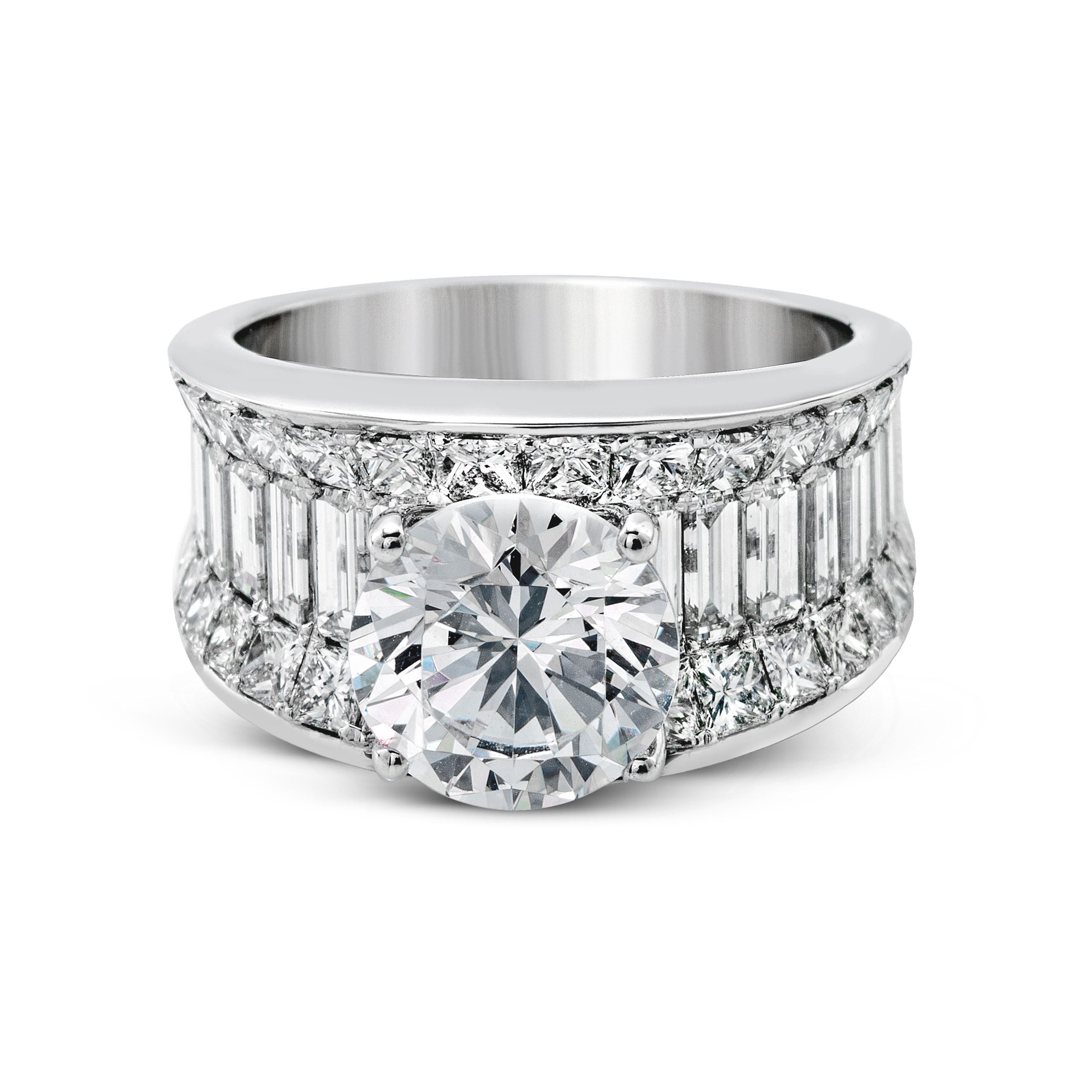 MR1922 Nocturnal Sophistication Collection Yellow Gold Round Cut Engagement Ring