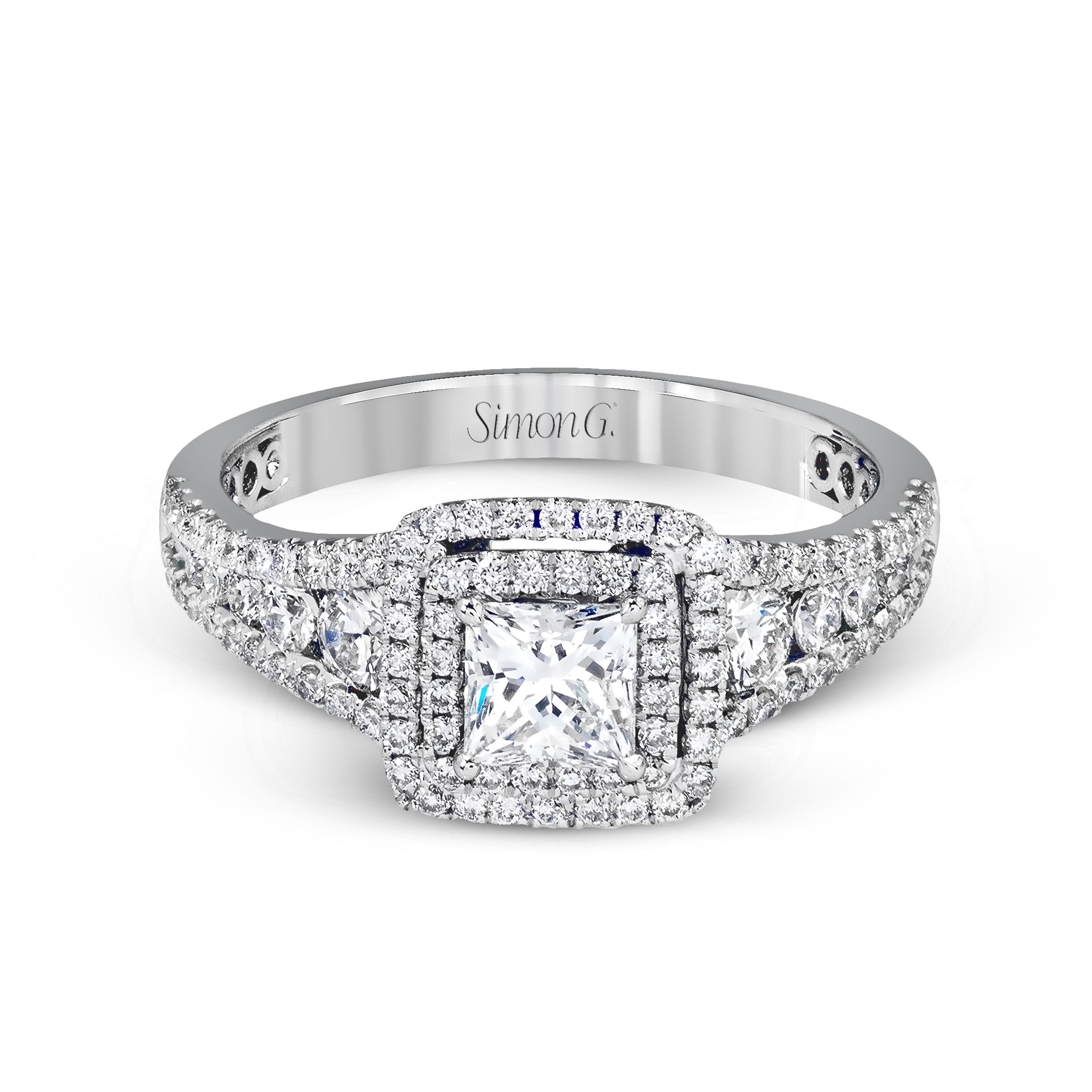 MR2589 Passion Collection Yellow Gold Princess Cut Engagement Ring