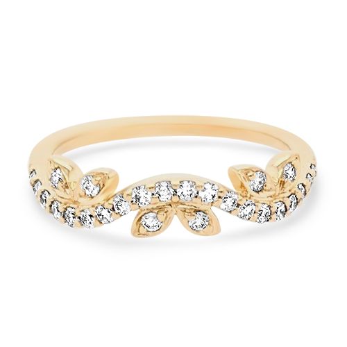 Diamond Wavy Marquise Band