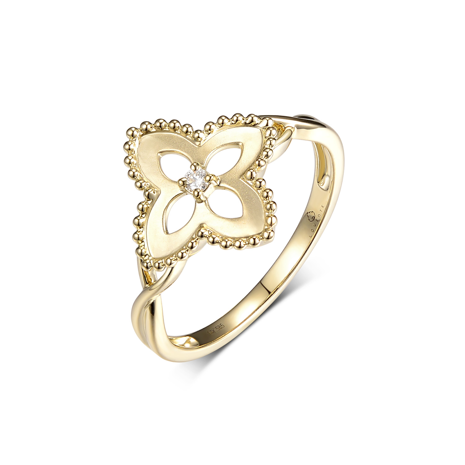 Diamond Clover Ring