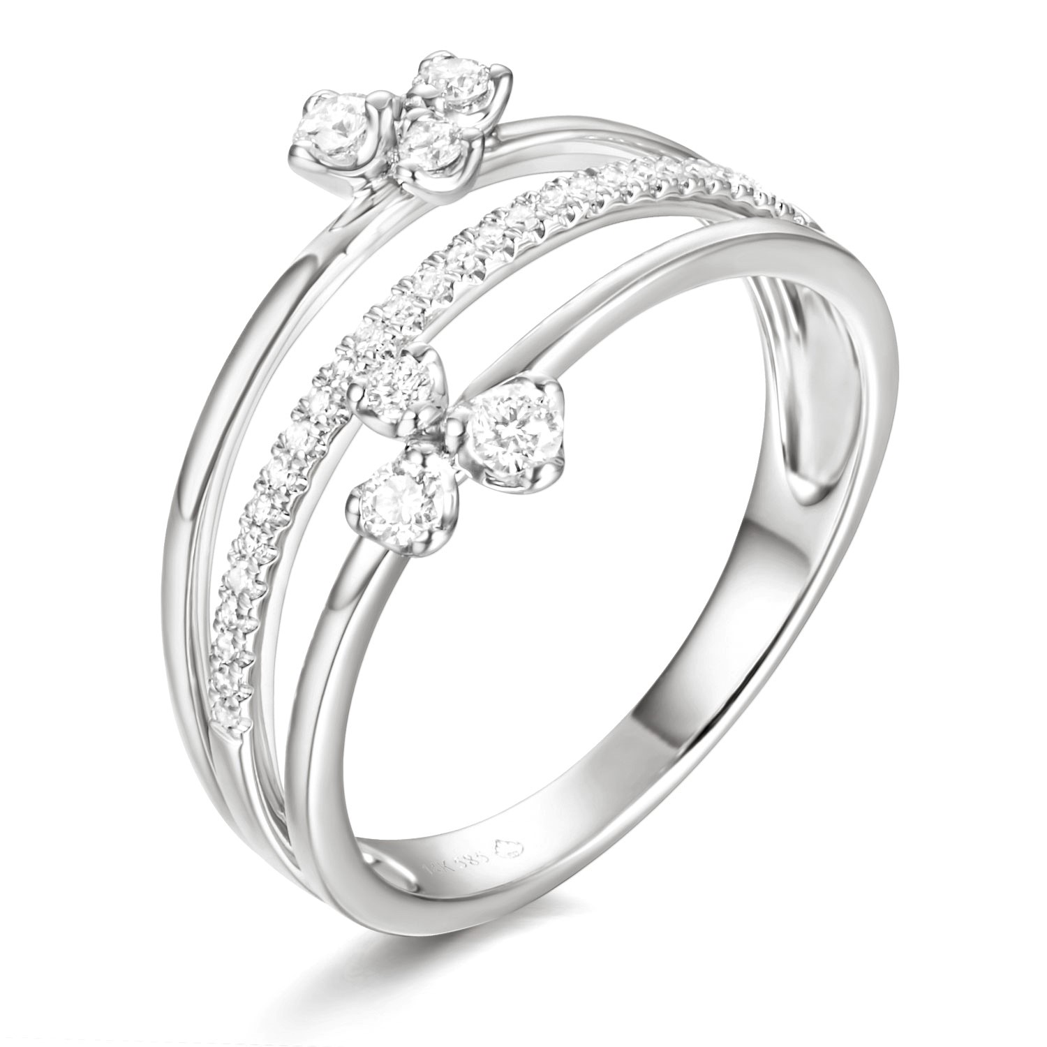 Diamond Floral Ring