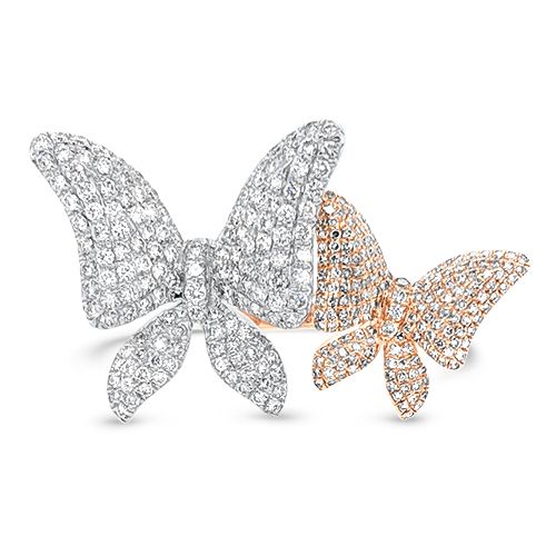 Diamond Butterfly Ring