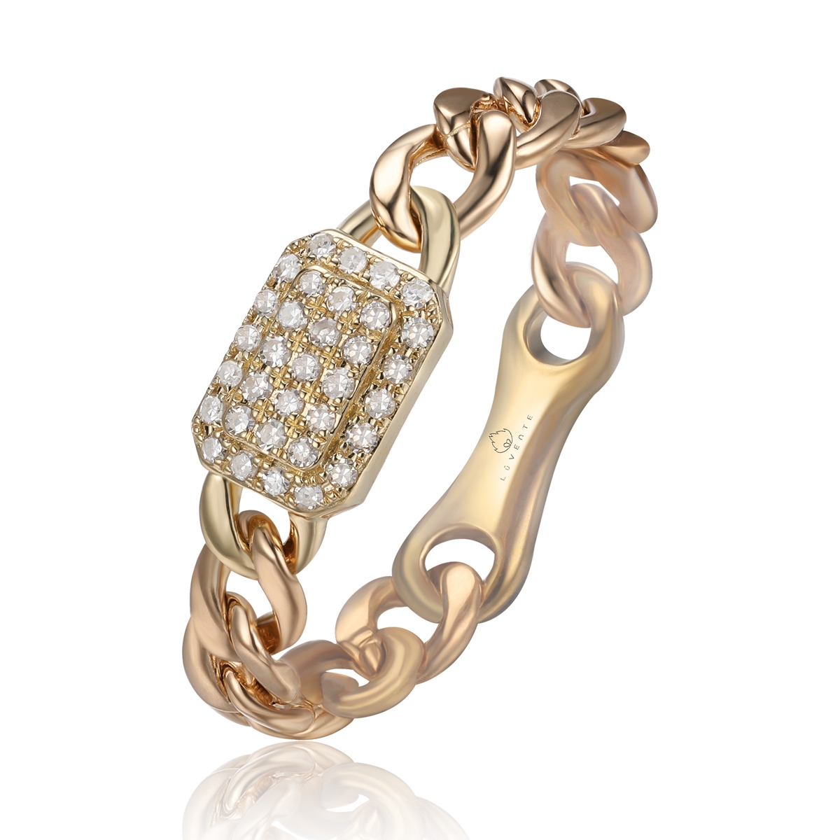 Diamond Pave Bar Ring