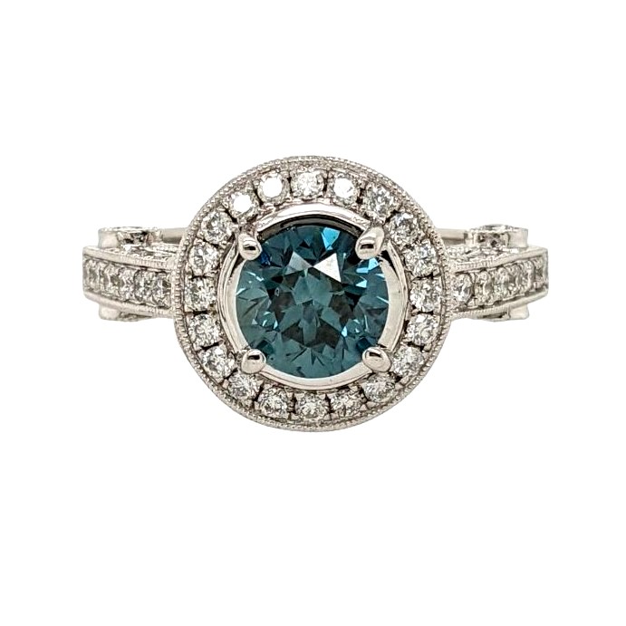 Blue Diamond Ring