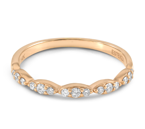 Scalloped Diamond Band