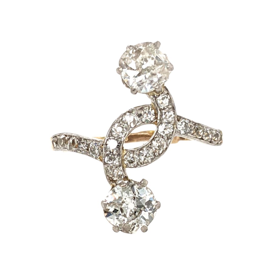 Diamond Crossover Ring