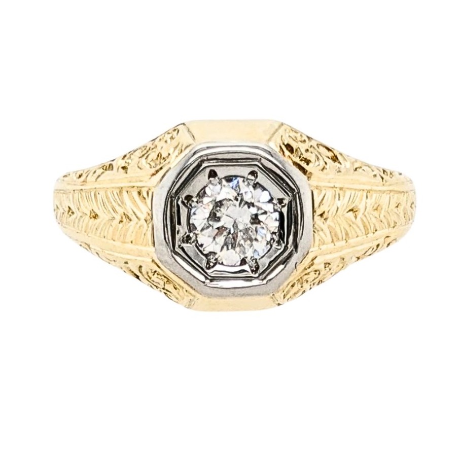 Diamond Engraved Ring