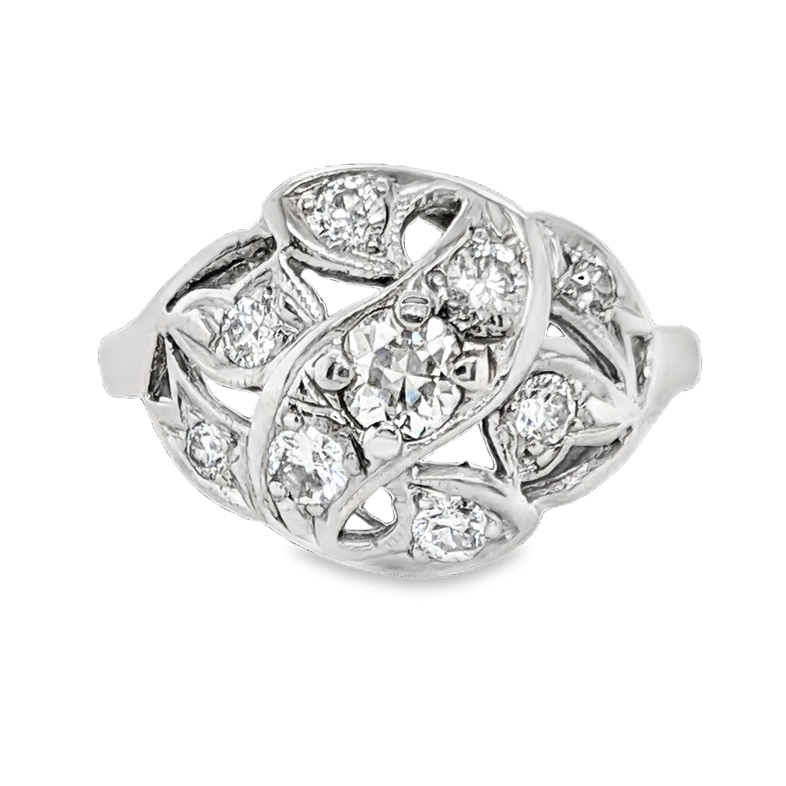 Diamond Leaves Ring