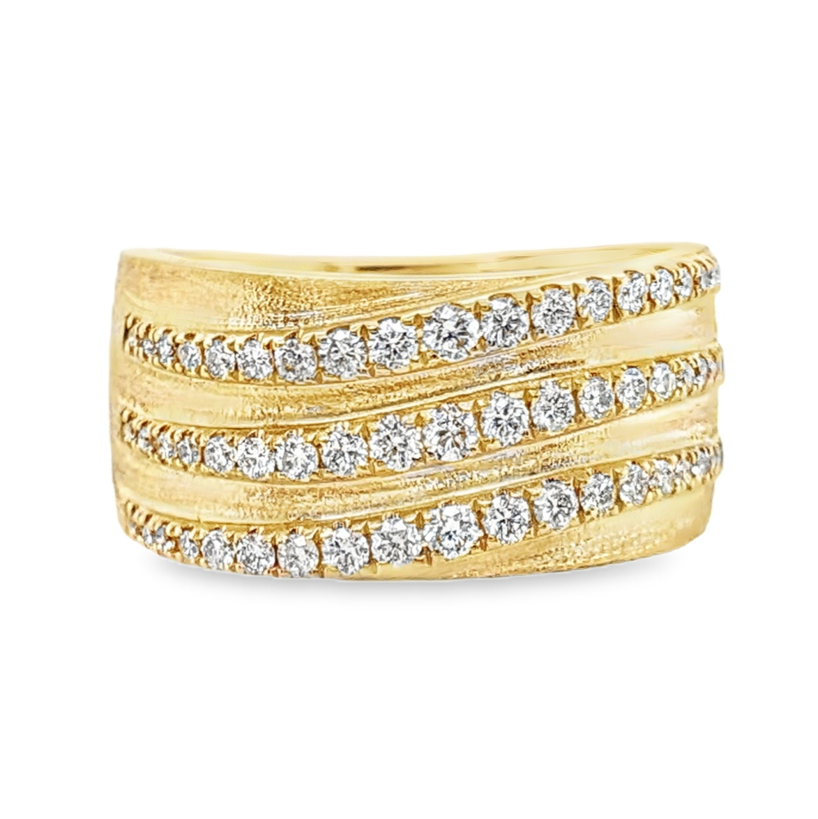 3-Row Diamond Ring