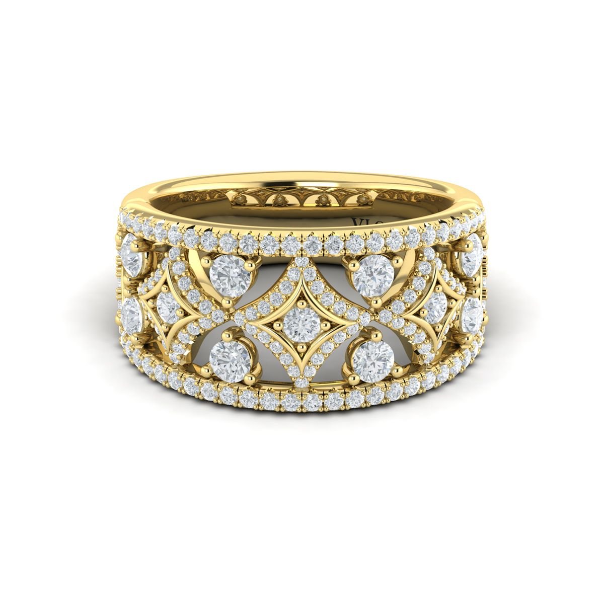 Diamond Open Star Ring