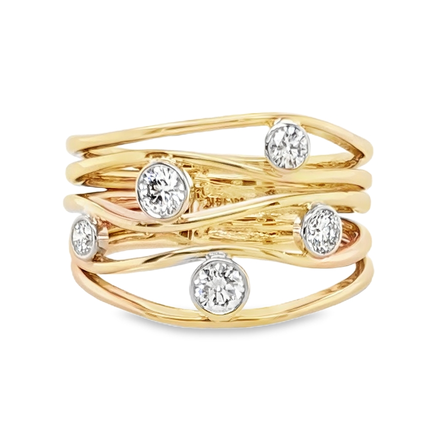 Diamond River Stones Ring
