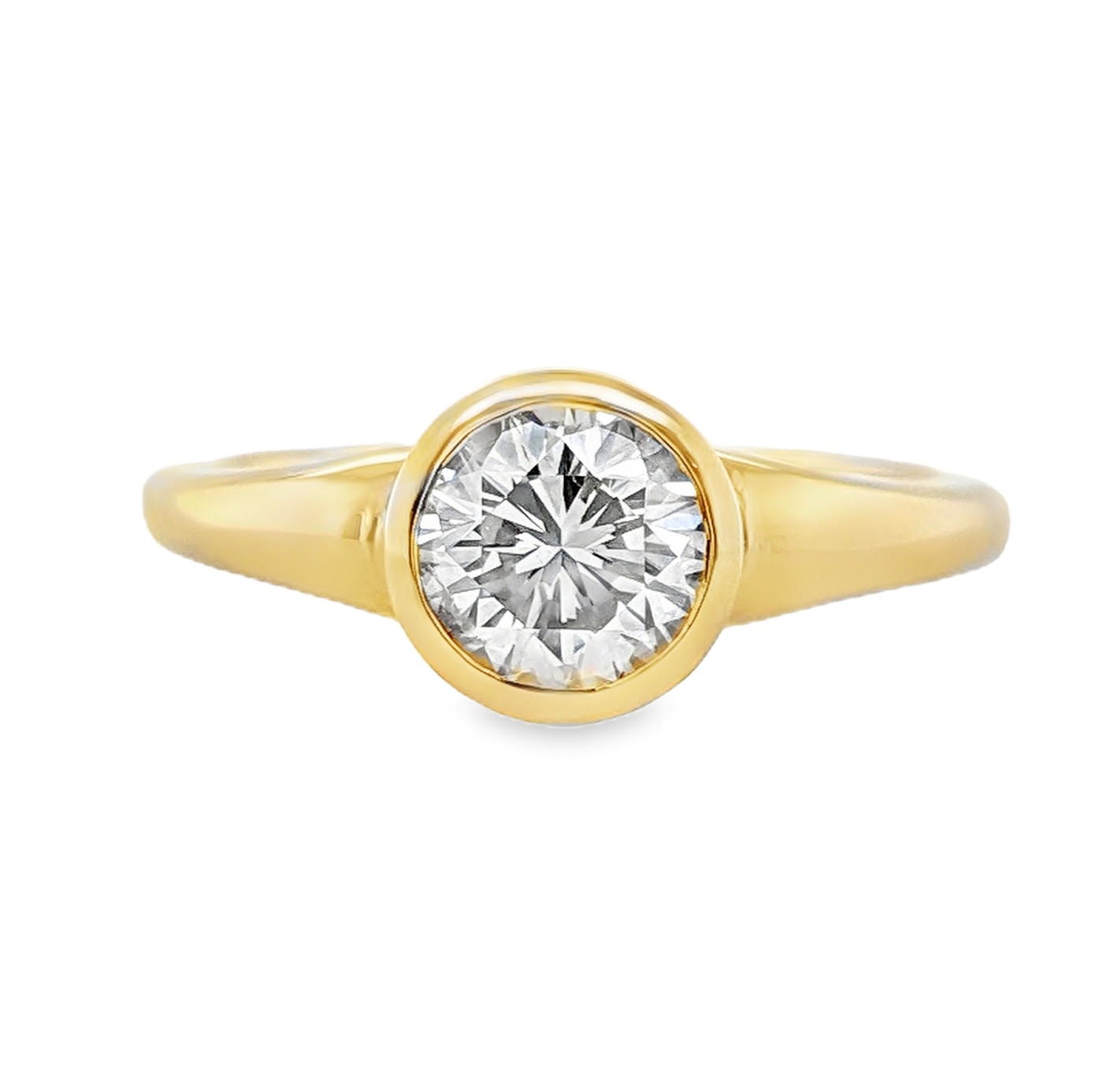 Round Diamond Bezel Ring