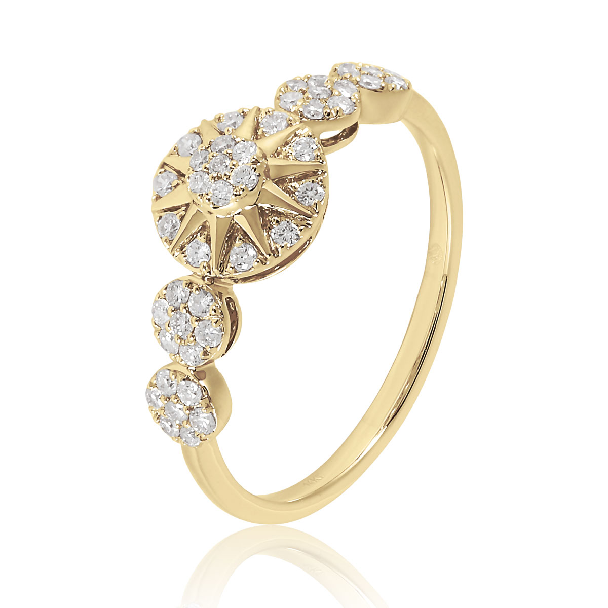 Diamond Sunburst Ring