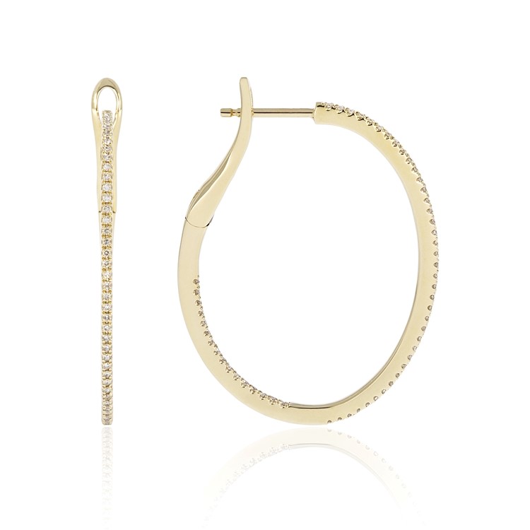 Diamond Oval Hoops