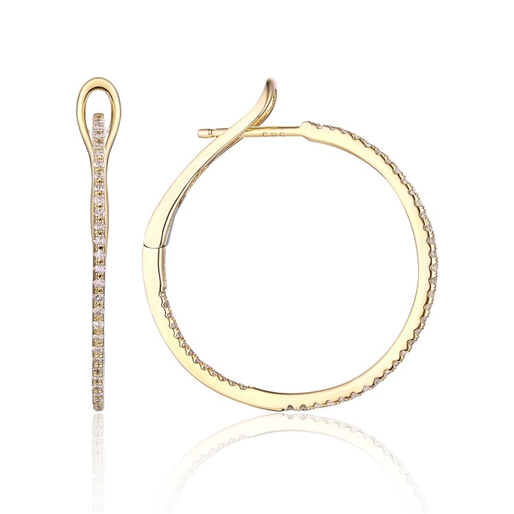 Diamond Hoop Earrings