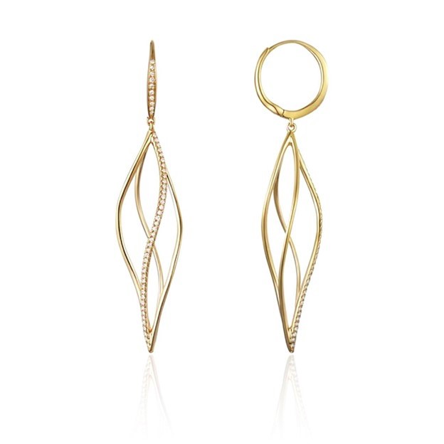 Open Twist Drop Earrings