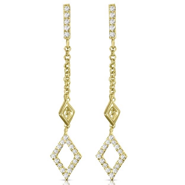 Diamond Dangle Kite Earrings
