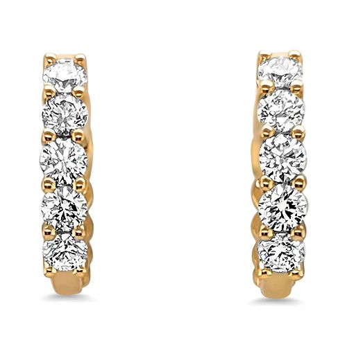 Diamond .80ctw Hoop Earrings