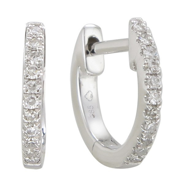 Diamond Huggie Earrings