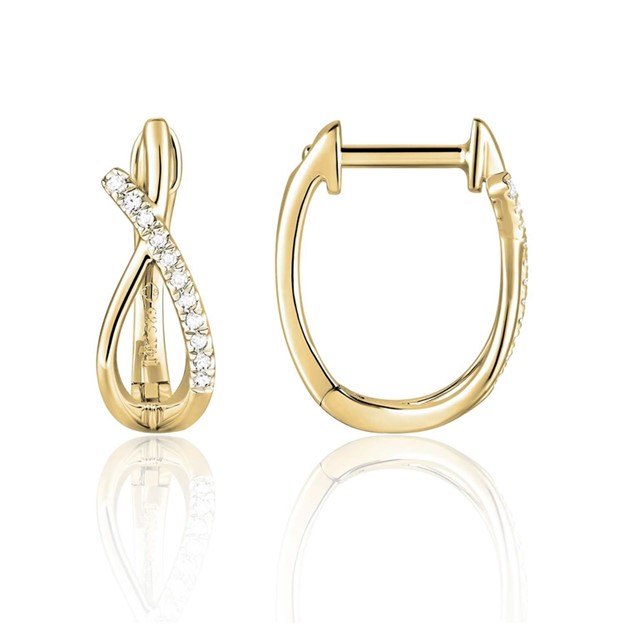 Diamond Open Swirl Earrings