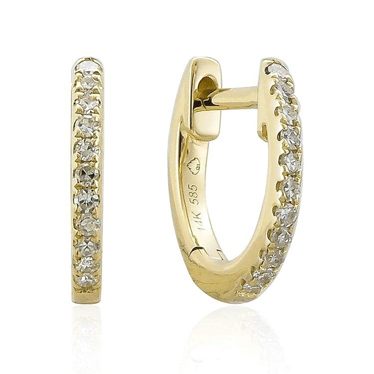 Diamond Hoop Earrings