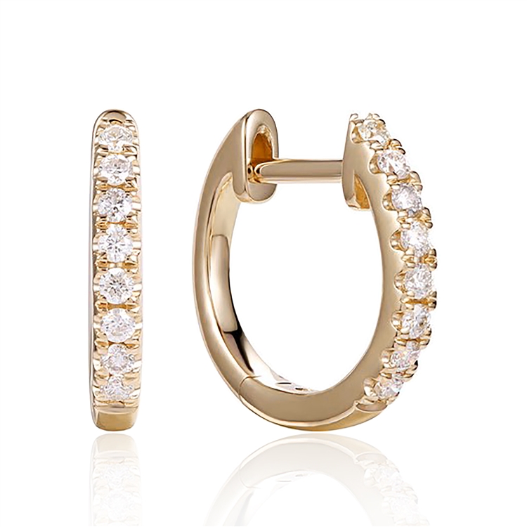 Diamond Huggie Earrings