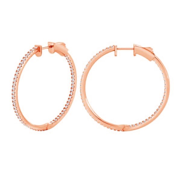 Diamond Hoop Earrings